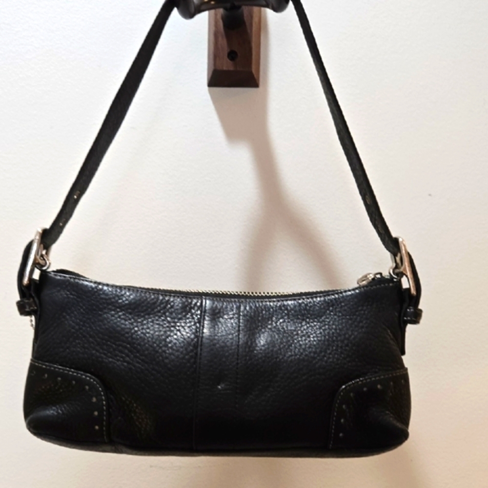 Coach - VINTAGE Black Leather Baguette - Picture 5 of 13